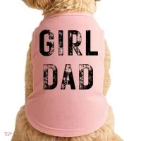 Pink Girl Dad Doggie Tank thumb 0