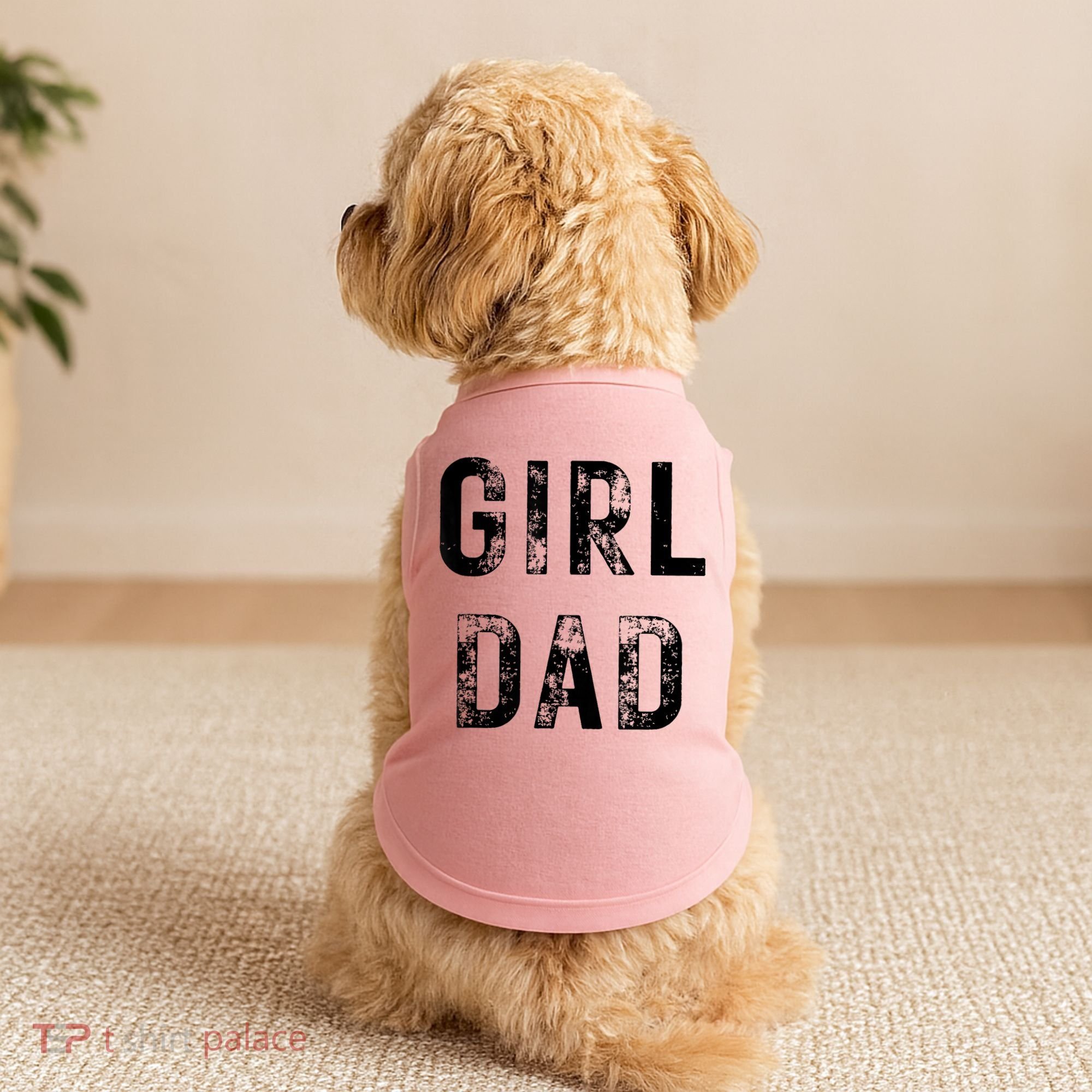 Pink Girl Dad Doggie Tank
