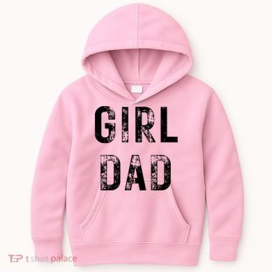 Pink Girl Dad Kids Hoodie