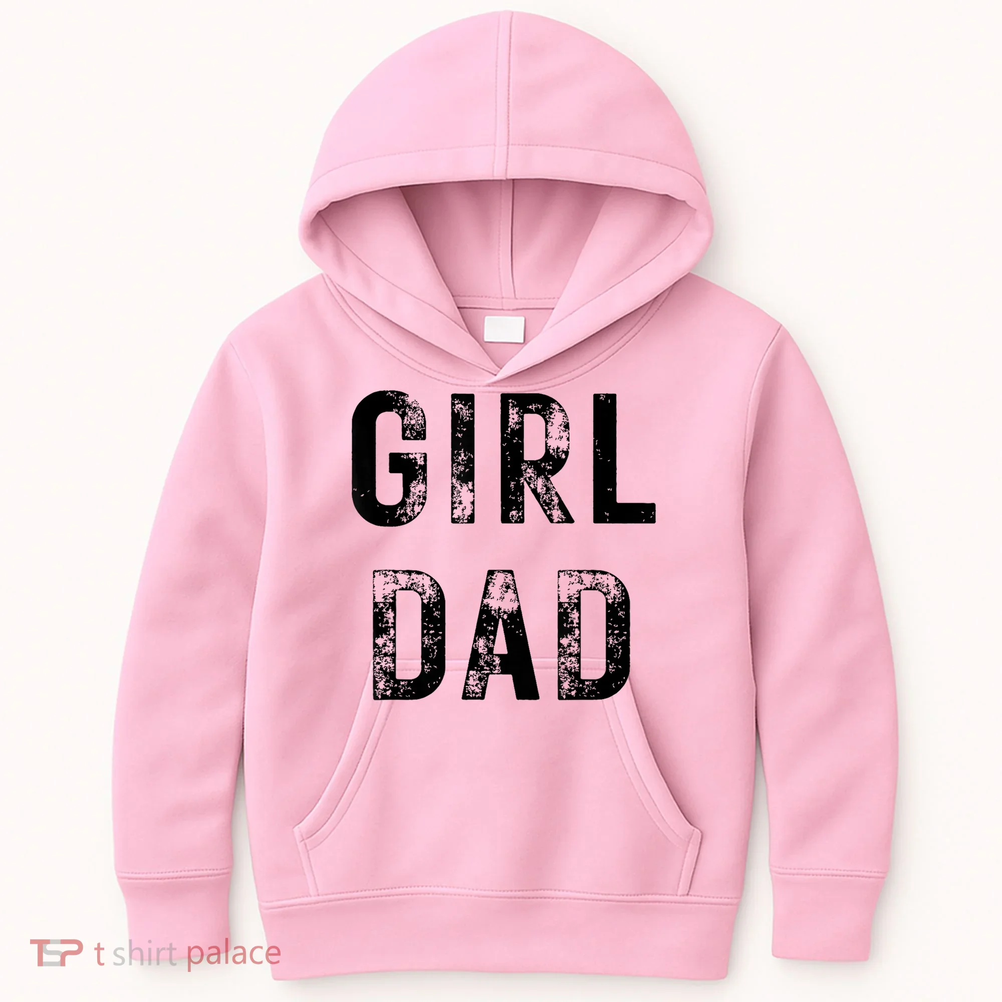 Pink Girl Dad Kids Hoodie