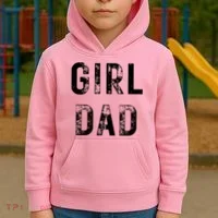 Pink Girl Dad Kids Hoodie thumb 2