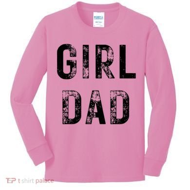 Pink Girl Dad Kids Long Sleeve Shirt