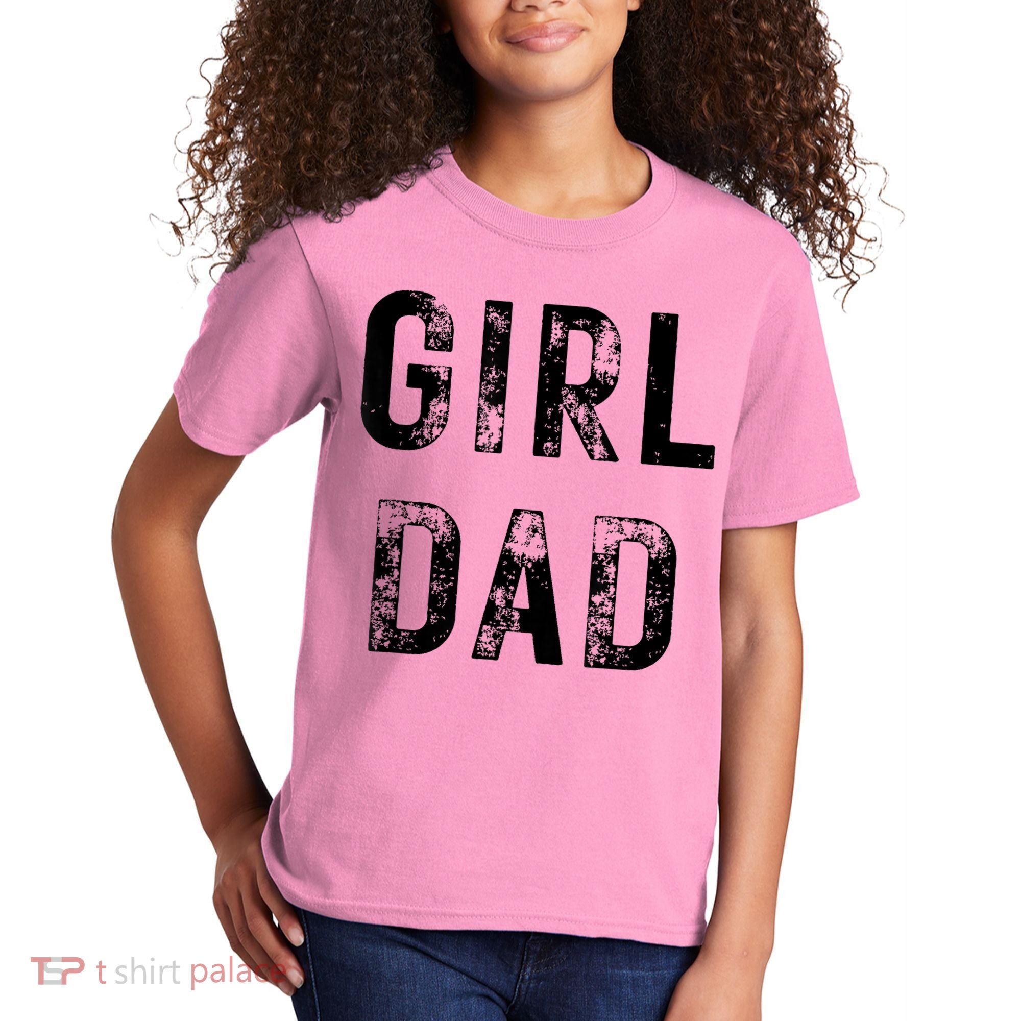 Pink Girl Dad Kids T-Shirt