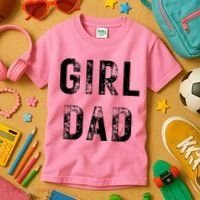 Pink Girl Dad Kids T-Shirt thumb 3