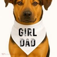 Pink Girl Dad USA-Made Doggie Bandana thumb 1