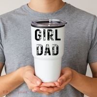 Pink Girl Dad Tumbler thumb 2