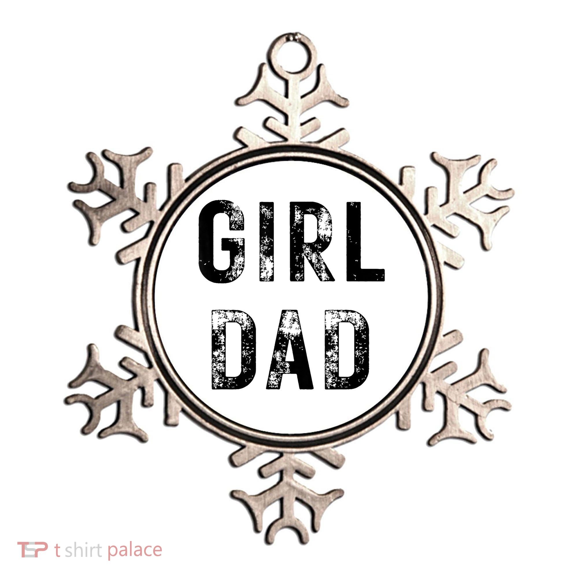 Pink Girl Dad Ornament