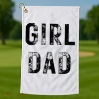 Pink Girl Dad Golf Towel thumb 1