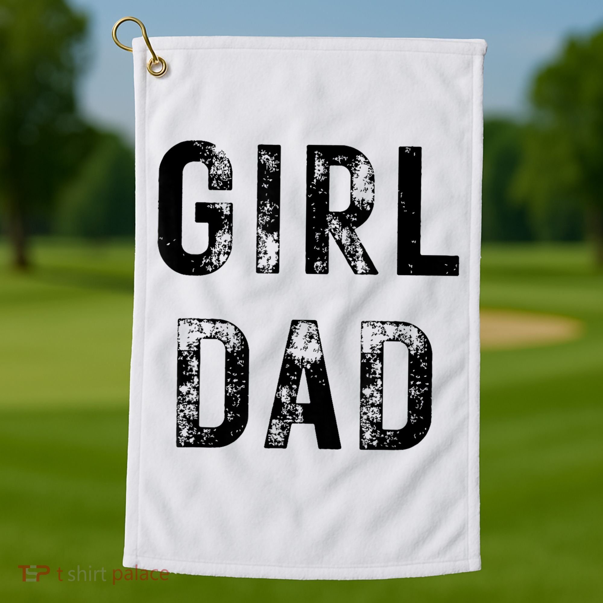Pink Girl Dad Golf Towel