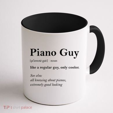 Piano Guy Definition Funny Boy Piano Gift Piano Player Coffee Mug back