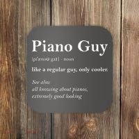 Piano Guy Definition Funny Boy Piano Gift Piano Player Coaster thumb 0