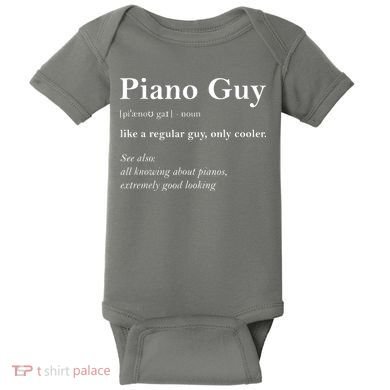 Piano Guy Definition Funny Boy Piano Gift Piano Player Baby Bodysuit