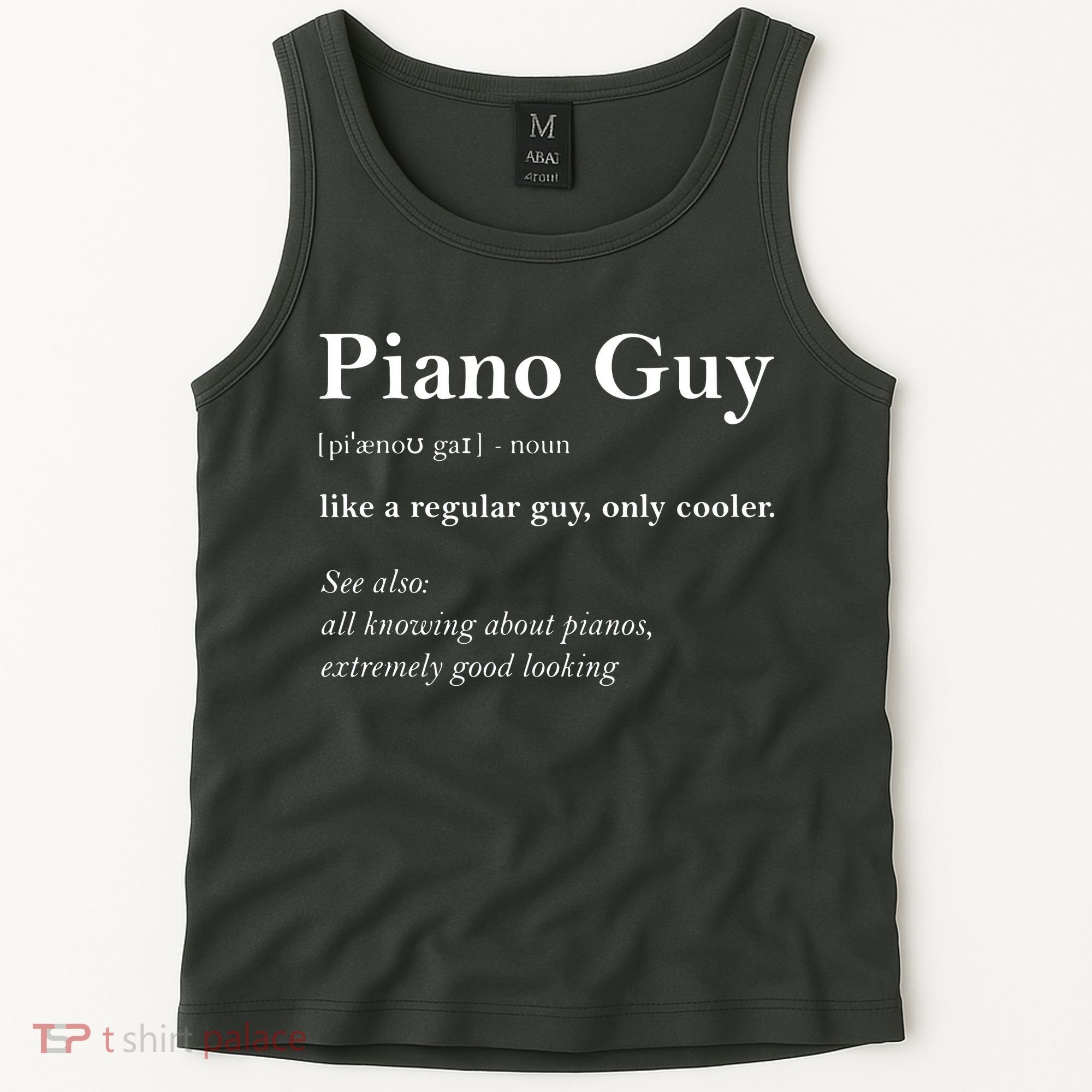 Piano Guy Definition Funny Boy Piano Gift Piano Player Tank Top