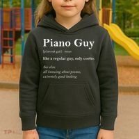Piano Guy Definition Funny Boy Piano Gift Piano Player Kids Hoodie thumb 3