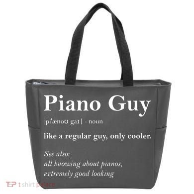 Piano Guy Definition Funny Boy Piano Gift Piano Player Tote Bag