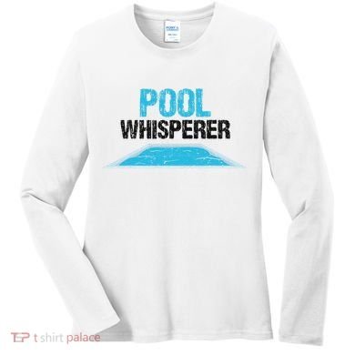 Pool Guy Design For Swimming Pool Boy And Pool Cleaner Women's Long Sleeve Shirt