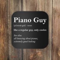 Piano Guy Definition Gift Funny Boy Piano Gift Piano Player Gift Coaster thumb 0
