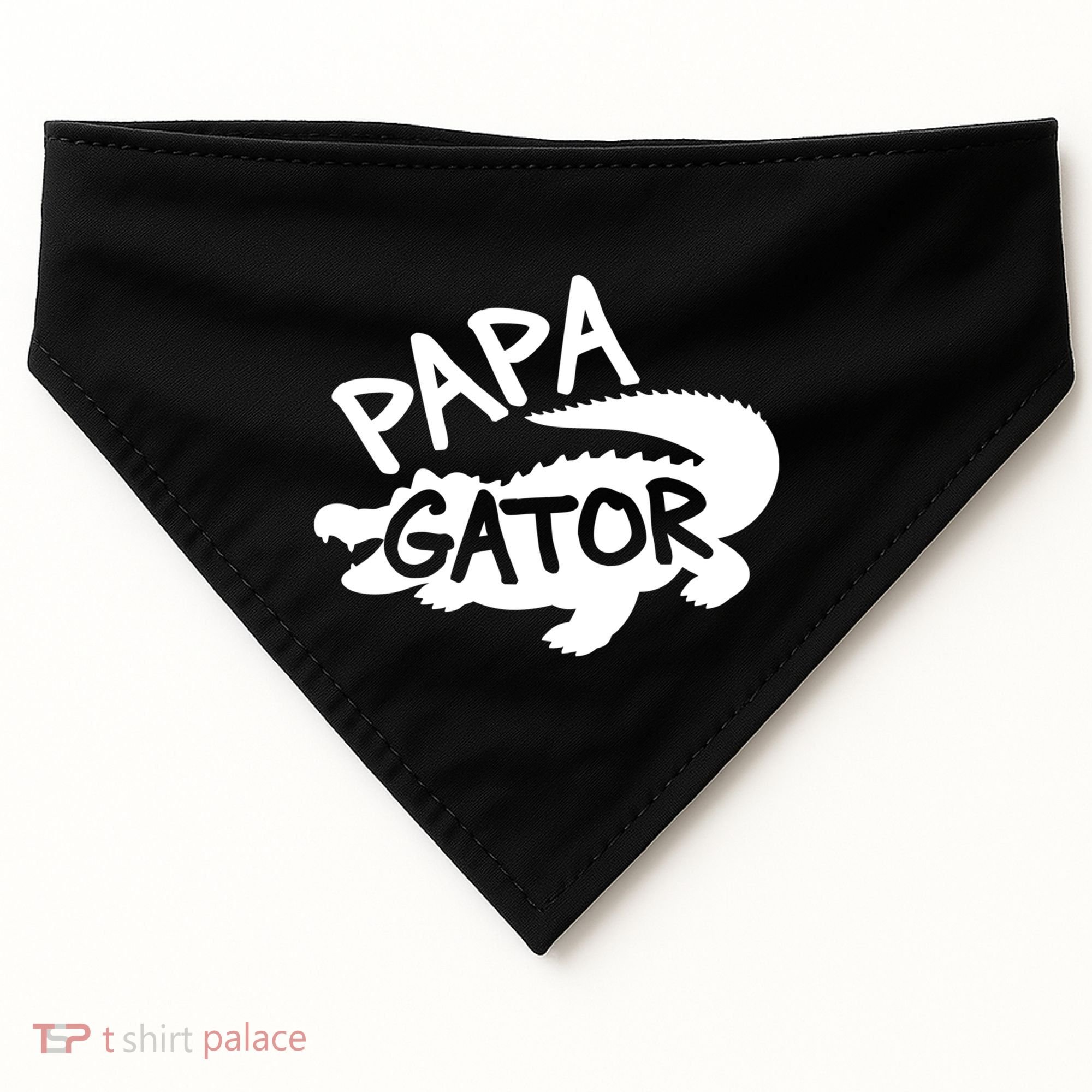Papa Gator Dad Fathers Day Alligator Daddy Crocodile Cool Gift USA-Made Doggie Bandana