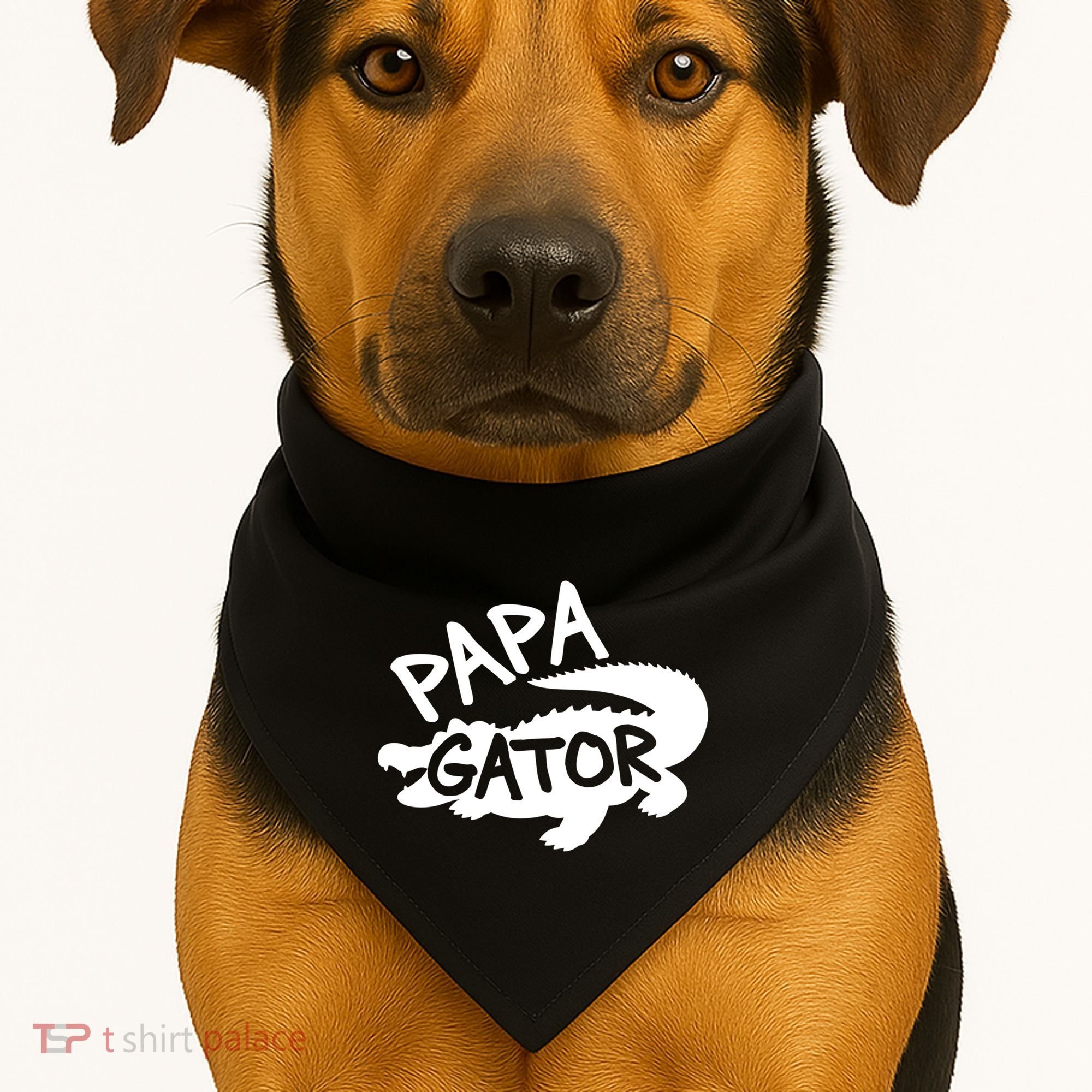 Papa Gator Dad Fathers Day Alligator Daddy Crocodile Cool Gift USA-Made Doggie Bandana