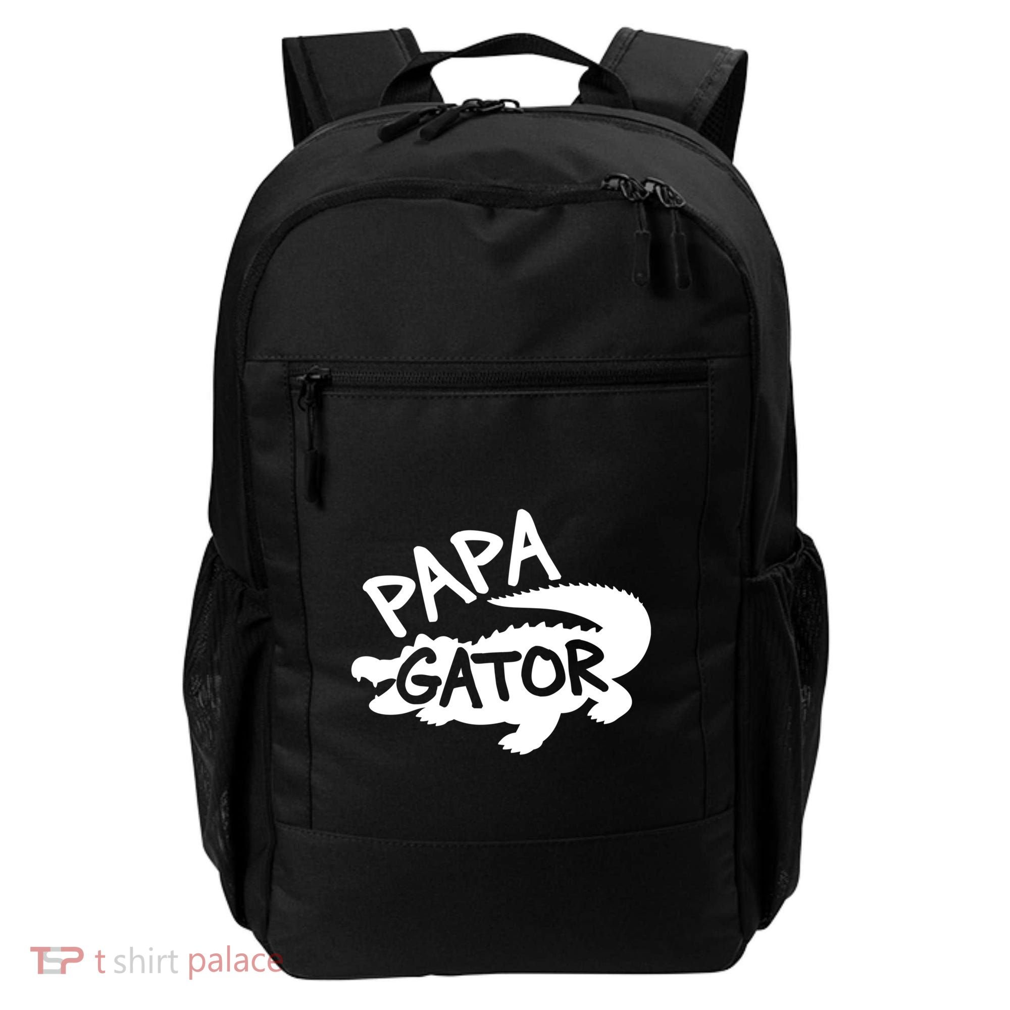 Papa Gator Dad Fathers Day Alligator Daddy Crocodile Cool Gift Backpack