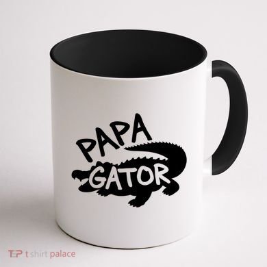 Papa Gator Dad Fathers Day Alligator Daddy Crocodile Cool Gift Coffee Mug back