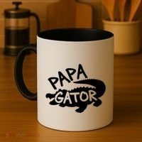 Papa Gator Dad Fathers Day Alligator Daddy Crocodile Cool Gift Coffee Mug thumb 4