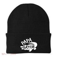 Papa Gator Dad Fathers Day Alligator Daddy Crocodile Cool Gift Beanie thumb 0