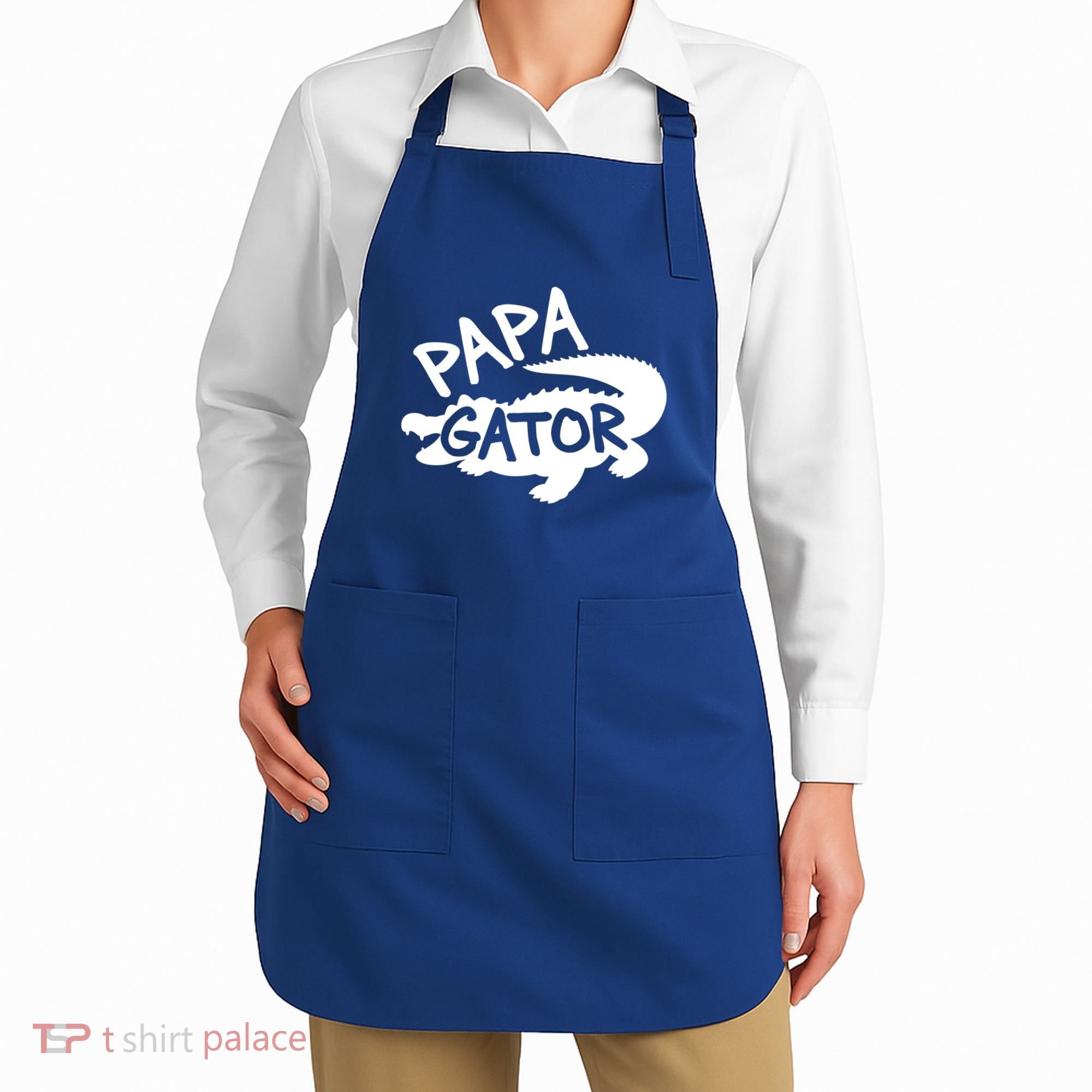 Papa Gator Dad Fathers Day Alligator Daddy Crocodile Cool Gift Apron