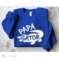 Papa Gator Dad Fathers Day Alligator Daddy Crocodile Cool Gift Sweatshirt thumb 2