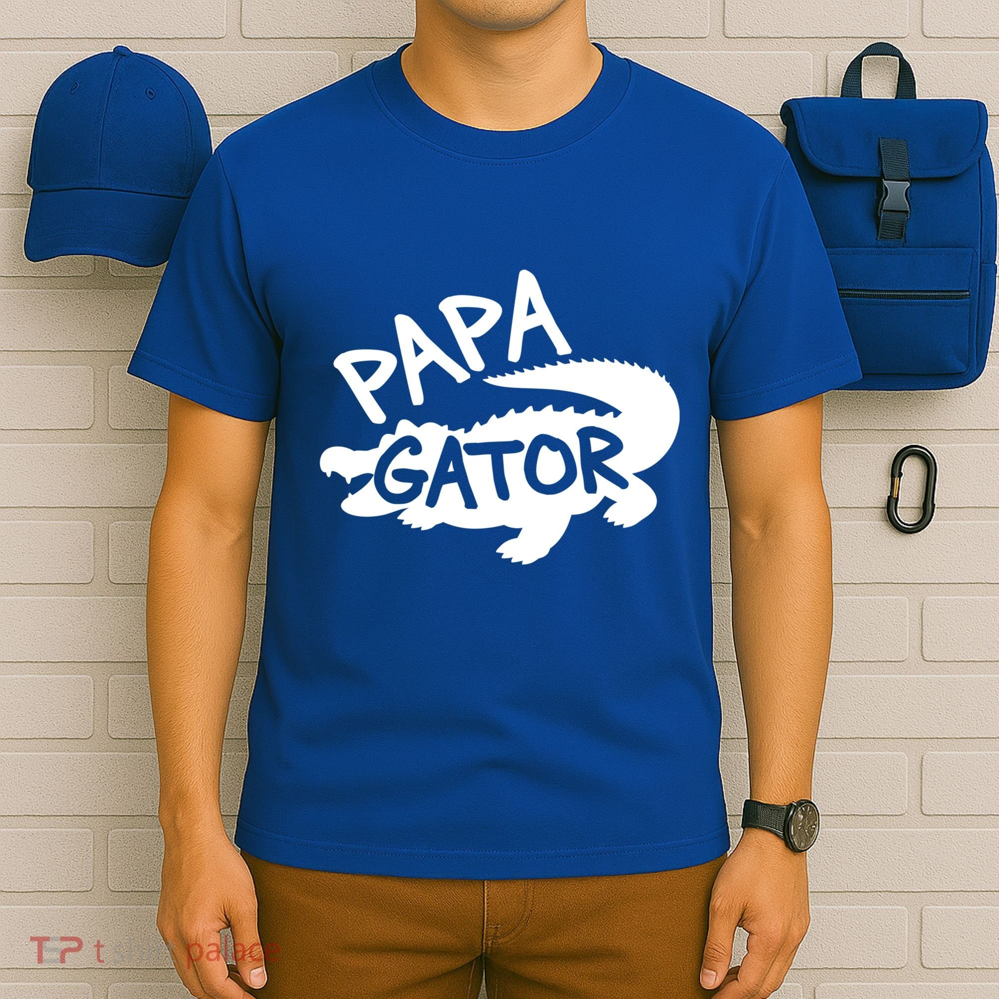 Papa Gator Dad Fathers Day Alligator Daddy Crocodile Cool Gift T-Shirt