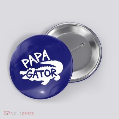 Papa Gator Dad Fathers Day Alligator Daddy Crocodile Cool Gift Button