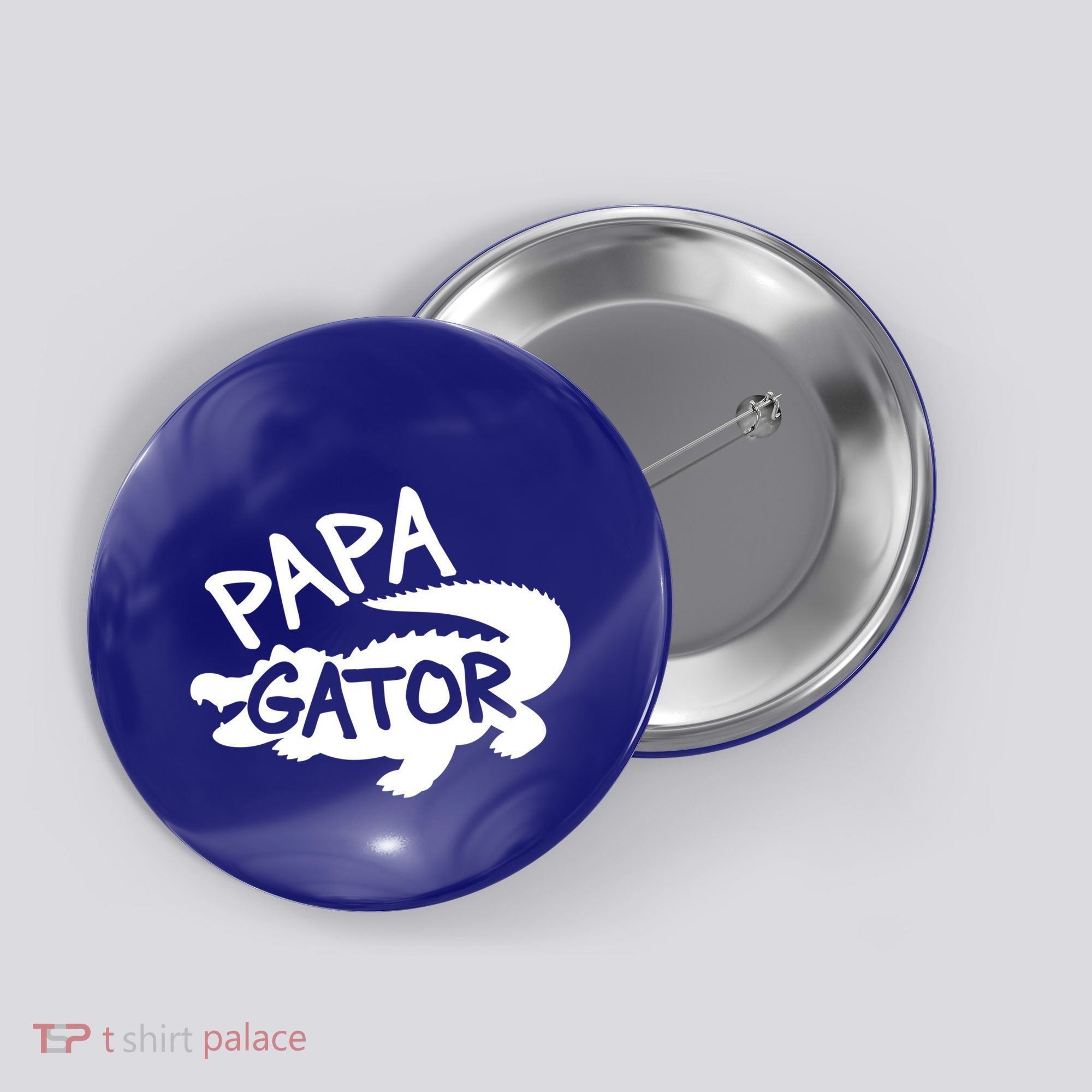 Papa Gator Dad Fathers Day Alligator Daddy Crocodile Cool Gift Button