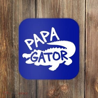 Papa Gator Dad Fathers Day Alligator Daddy Crocodile Cool Gift Coaster