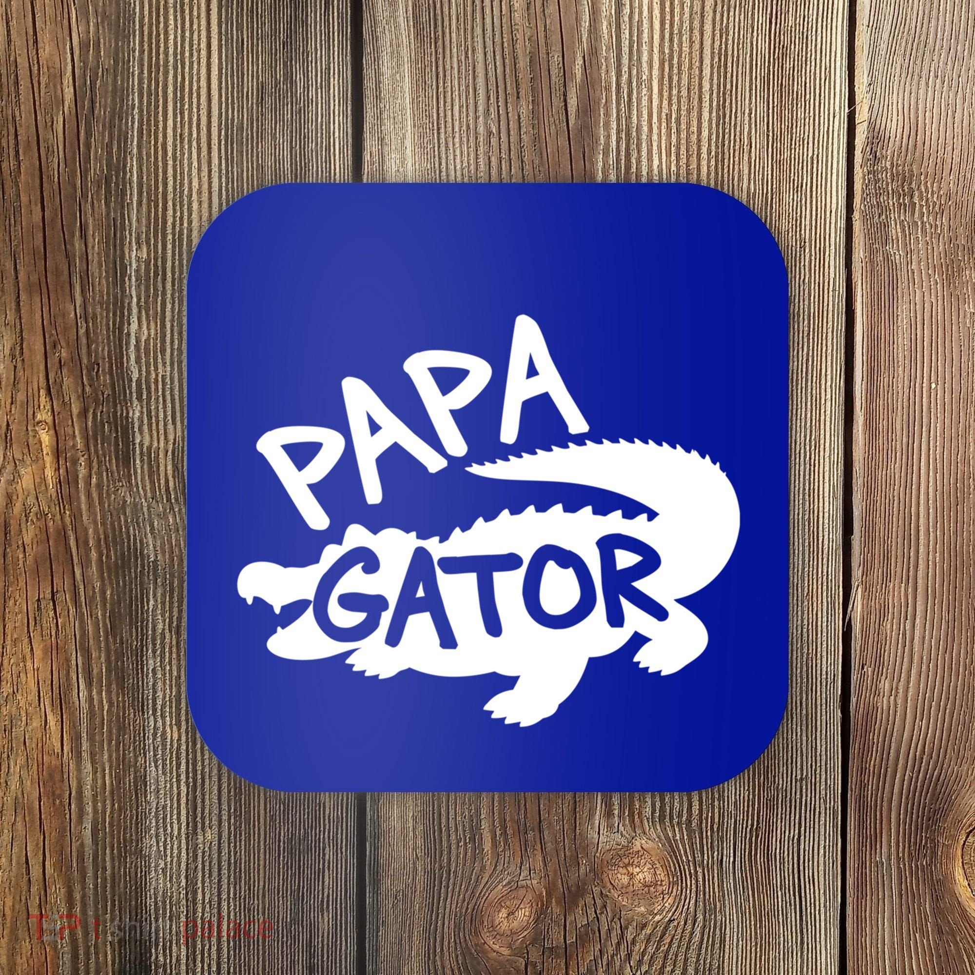 Papa Gator Dad Fathers Day Alligator Daddy Crocodile Cool Gift Coaster