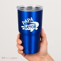Papa Gator Dad Fathers Day Alligator Daddy Crocodile Cool Gift Tumbler thumb 2