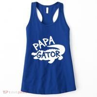 Papa Gator Dad Fathers Day Alligator Daddy Crocodile Cool Gift Women's Tank Top thumb 0
