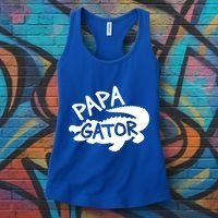 Papa Gator Dad Fathers Day Alligator Daddy Crocodile Cool Gift Women's Tank Top thumb 3