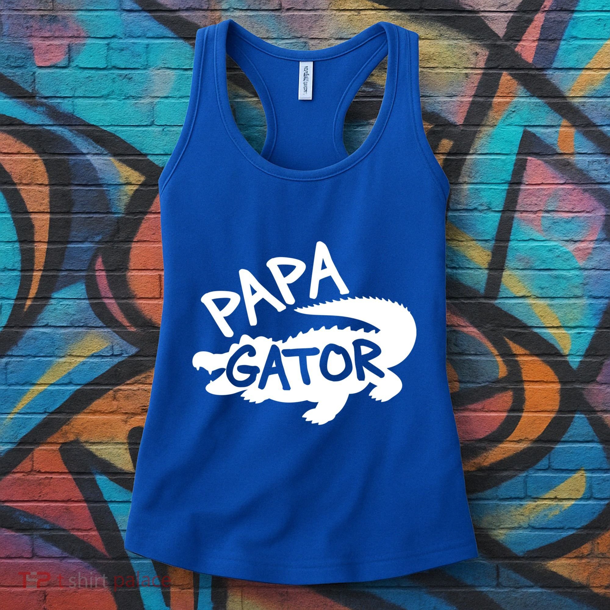 Papa Gator Dad Fathers Day Alligator Daddy Crocodile Cool Gift Women's Tank Top