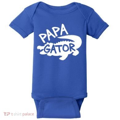 Papa Gator Dad Fathers Day Alligator Daddy Crocodile Cool Gift Baby Bodysuit