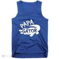 Papa Gator Dad Fathers Day Alligator Daddy Crocodile Cool Gift Tank Top thumb 0