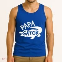 Papa Gator Dad Fathers Day Alligator Daddy Crocodile Cool Gift Tank Top thumb 3