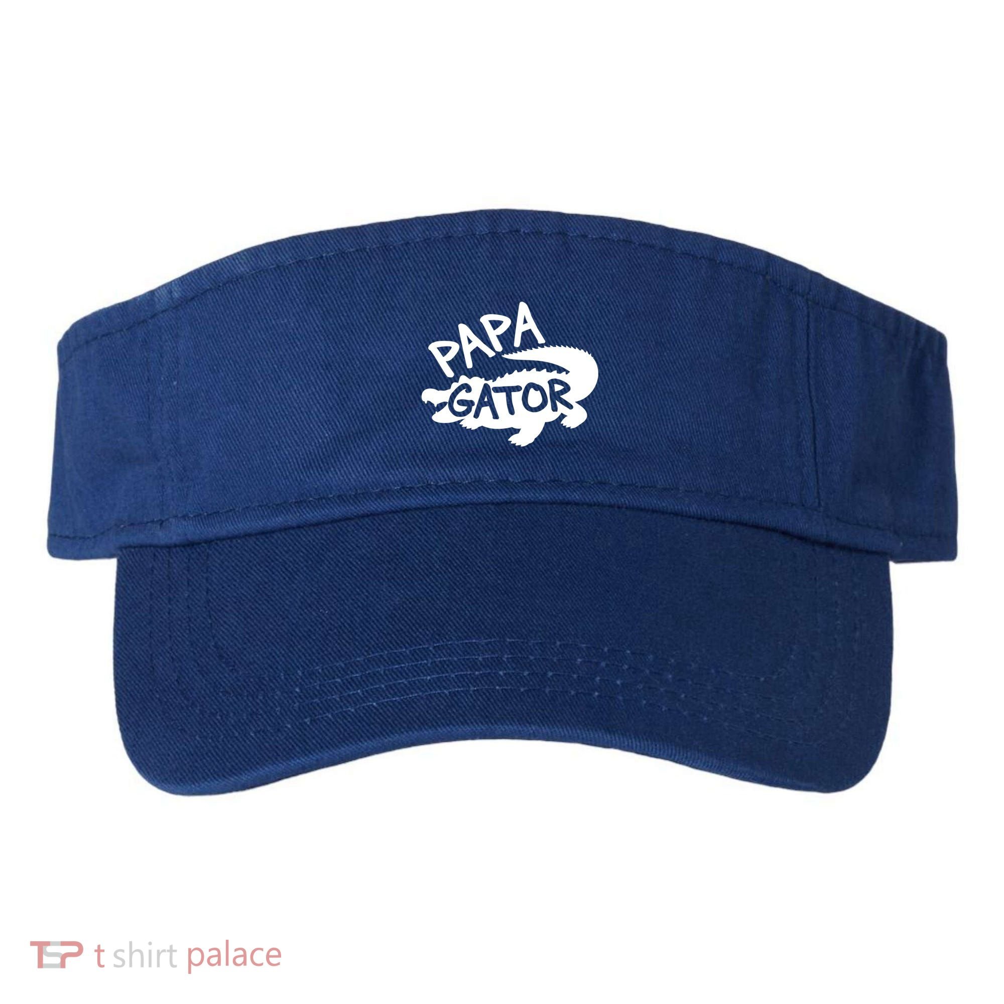 Papa Gator Dad Fathers Day Alligator Daddy Crocodile Cool Gift Visor