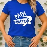 Papa Gator Dad Fathers Day Alligator Daddy Crocodile Cool Gift Women's T-Shirt thumb 2