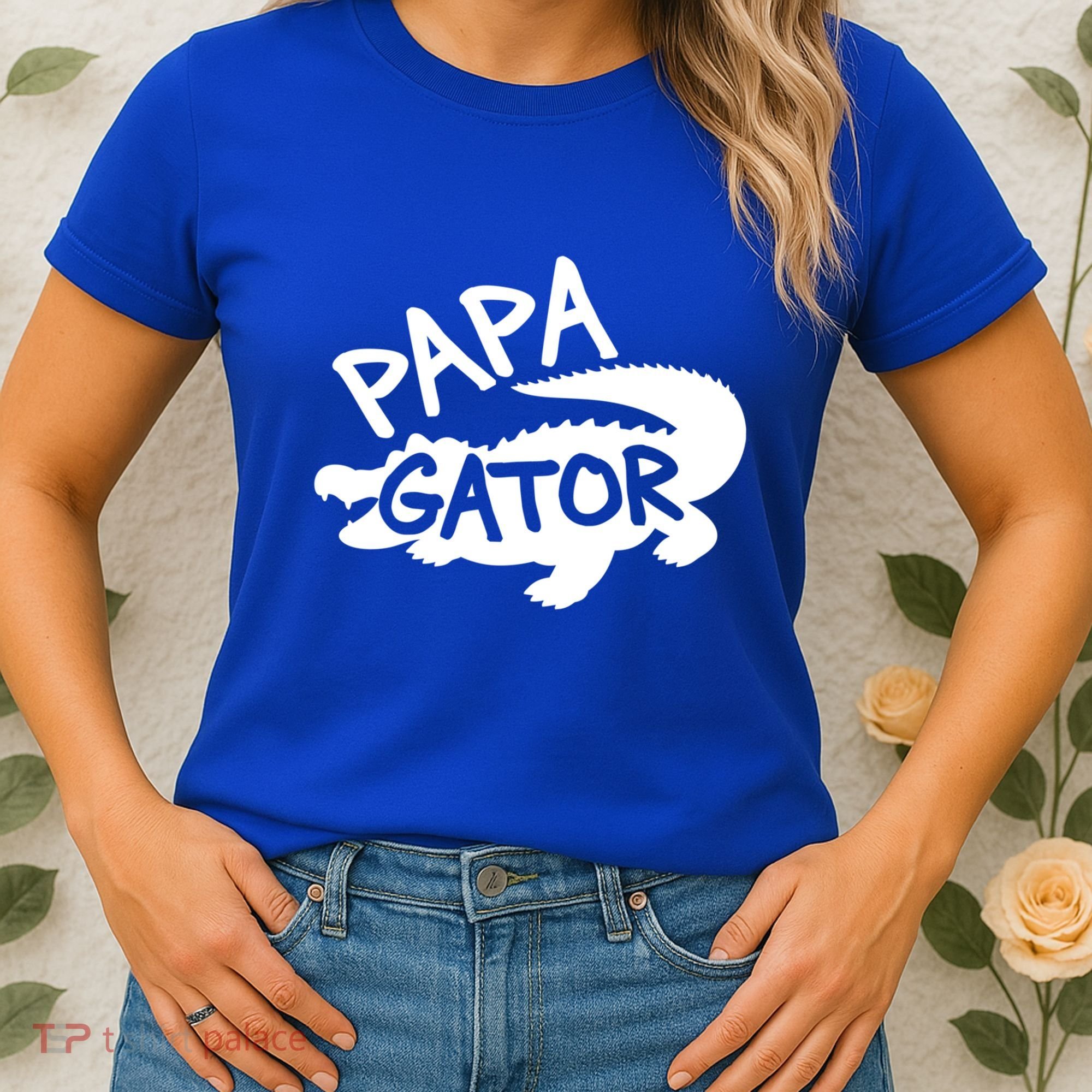Papa Gator Dad Fathers Day Alligator Daddy Crocodile Cool Gift Women's T-Shirt