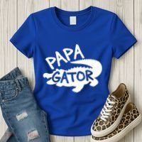 Papa Gator Dad Fathers Day Alligator Daddy Crocodile Cool Gift Women's T-Shirt thumb 3