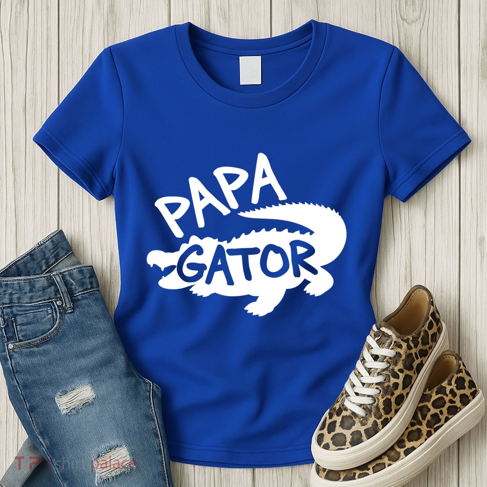 Papa Gator Dad Fathers Day Alligator Daddy Crocodile Cool Gift Women's T-Shirt