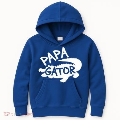 Papa Gator Dad Fathers Day Alligator Daddy Crocodile Cool Gift Kids Hoodie