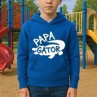 Papa Gator Dad Fathers Day Alligator Daddy Crocodile Cool Gift Kids Hoodie thumb 2