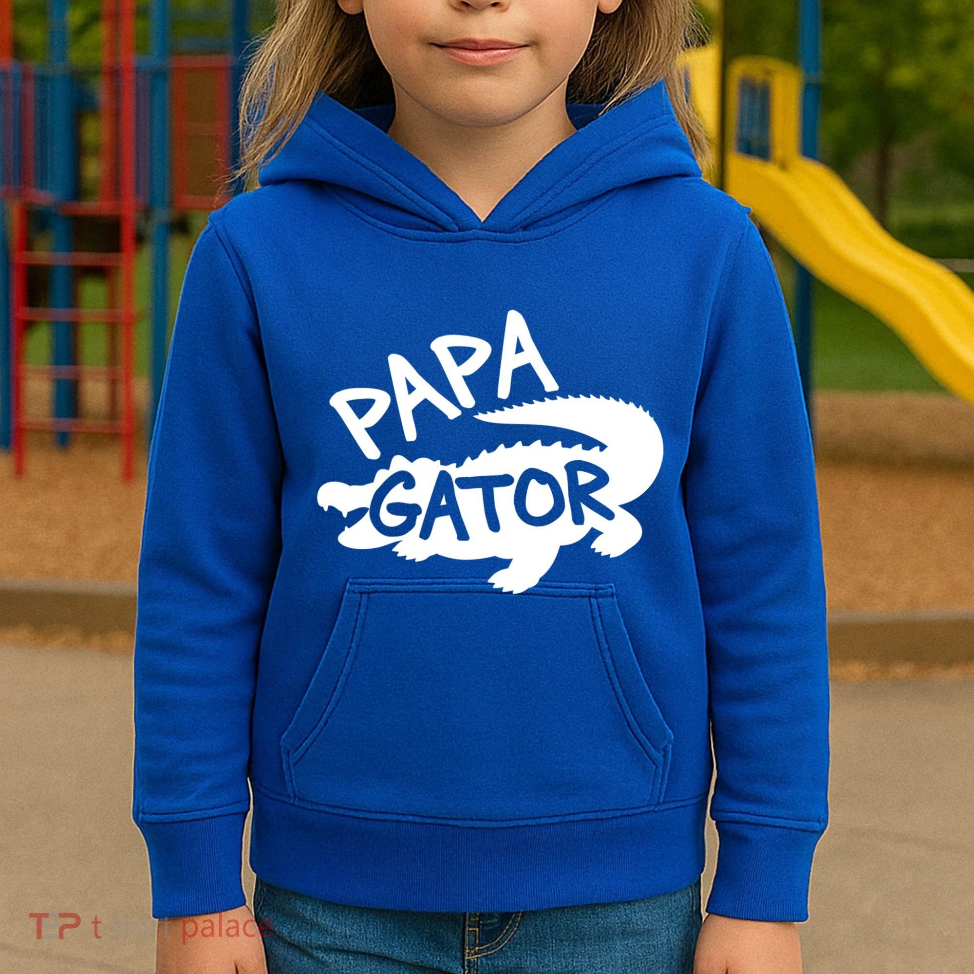 Papa Gator Dad Fathers Day Alligator Daddy Crocodile Cool Gift Kids Hoodie