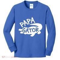 Papa Gator Dad Fathers Day Alligator Daddy Crocodile Cool Gift Kids Long Sleeve Shirt thumb 0